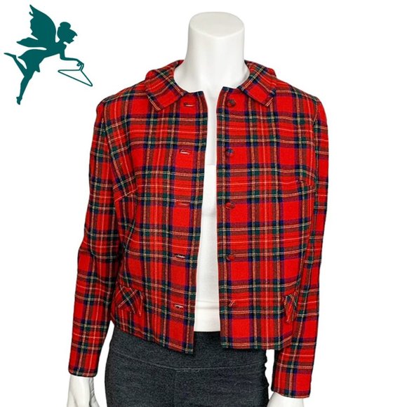 VINTAGE 1950's PENDLETON Royal Stewart Plaid Boxy Jacket - Picture 1 of 9